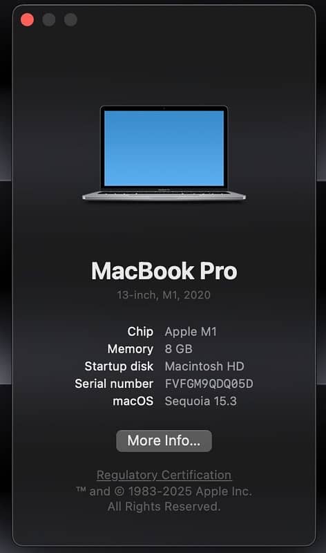 MacBook Pro M1 2020 Touch Bar 0