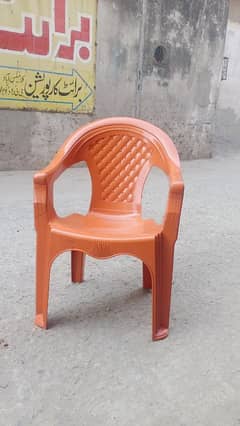 Quality plastic chair with armrest