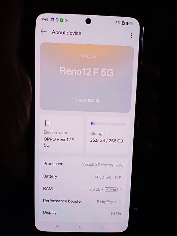 Reno 12 f 5G 12 ram 256 0