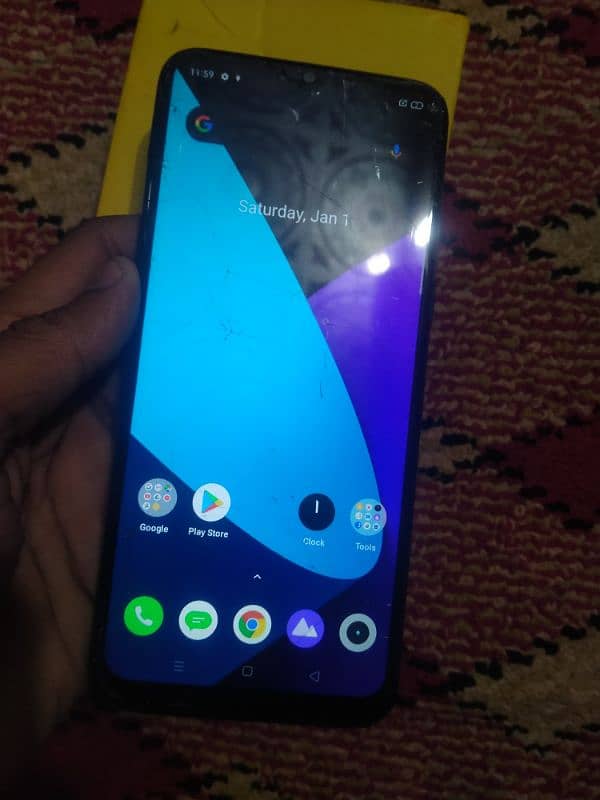 Realme 5i With Box 4 64 Just glass crack 03172914918 4