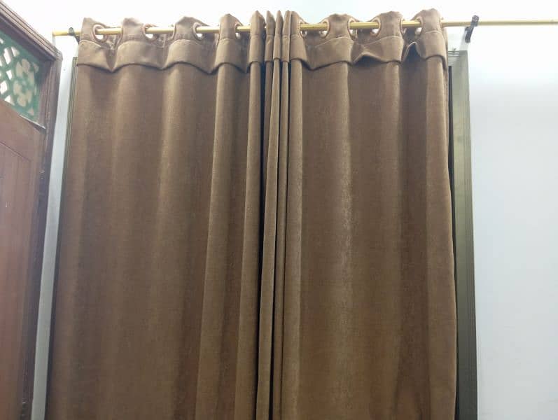 5 curtain velvet brown colour 0