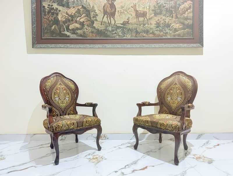 Sheesham Wood Chairs For Sale (Pair) 0