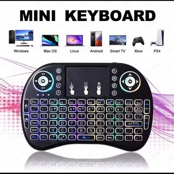 I8 Mini Wireless Keyboard Air Mouse Touchpad For Laptop Computer TVBox 0