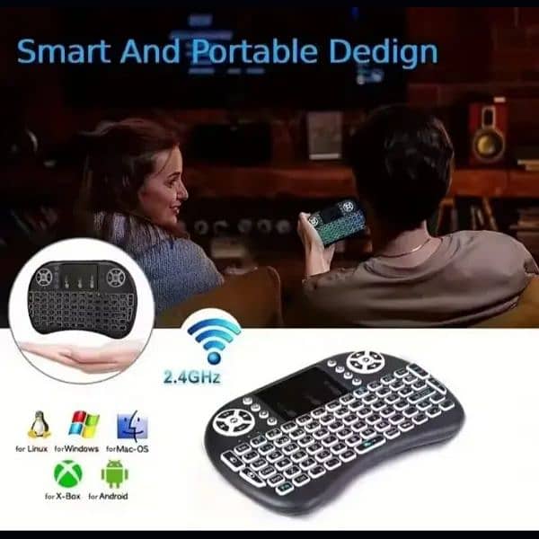 I8 Mini Wireless Keyboard Air Mouse Touchpad For Laptop Computer TVBox 3