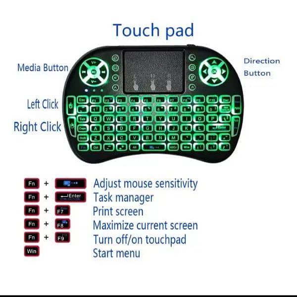 I8 Mini Wireless Keyboard Air Mouse Touchpad For Laptop Computer TVBox 10