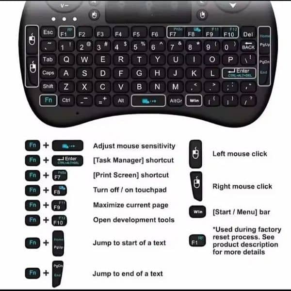 I8 Mini Wireless Keyboard Air Mouse Touchpad For Laptop Computer TVBox 11