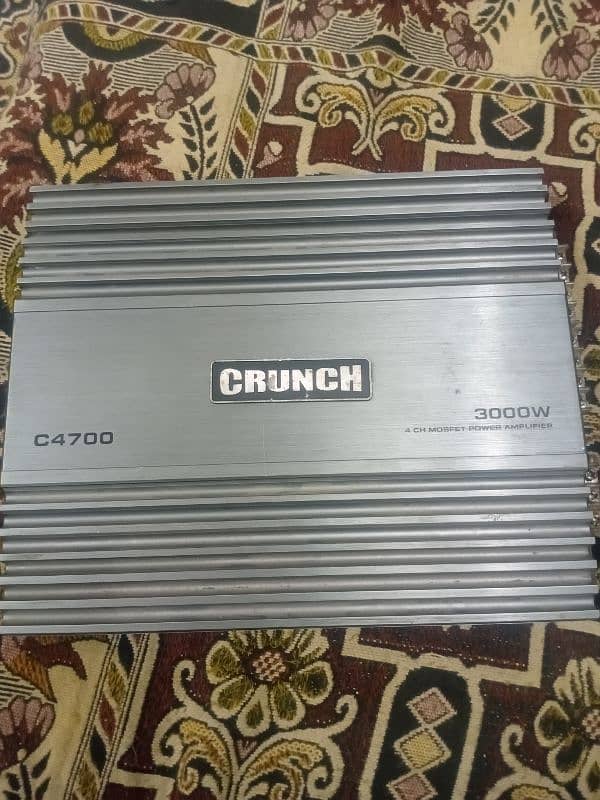 CRUNCH AMPLIFIER C4700 3000W 4 CH MOSFET POWER AMPLIFIER 0