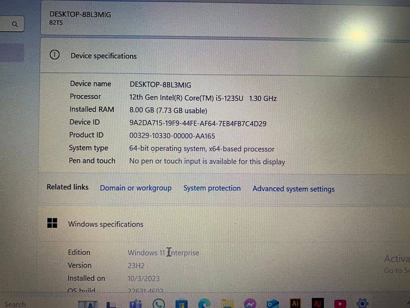 Lenovo Laptop core i5 12th Generation 1