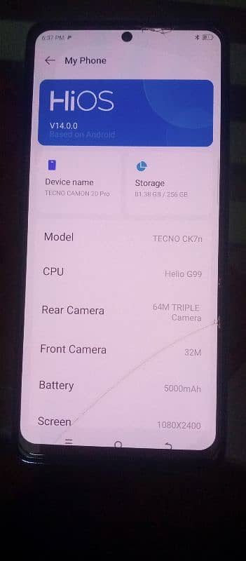 Tecno Camon 20i 8/256 Best new condition 1