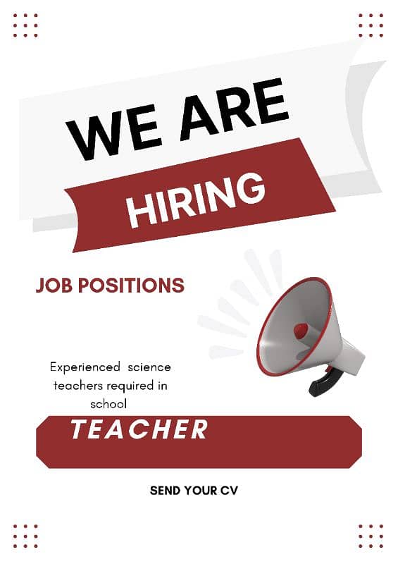 kindergarten teacher required 0