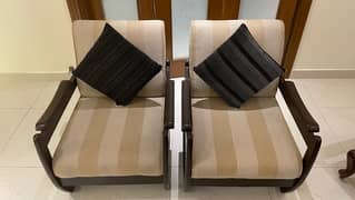 Sofa set with Solid Wood