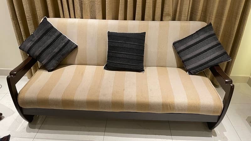 Sofa set with Solid Wood 1