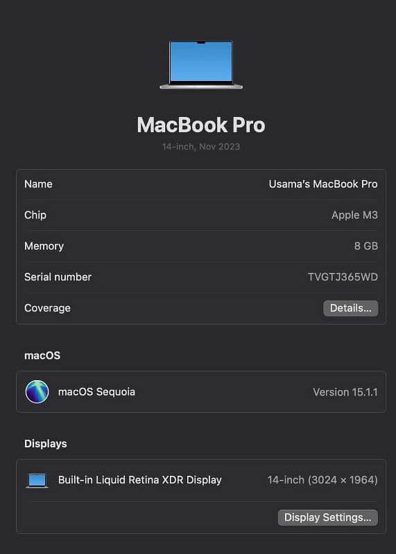 MacBook Pro M3 1