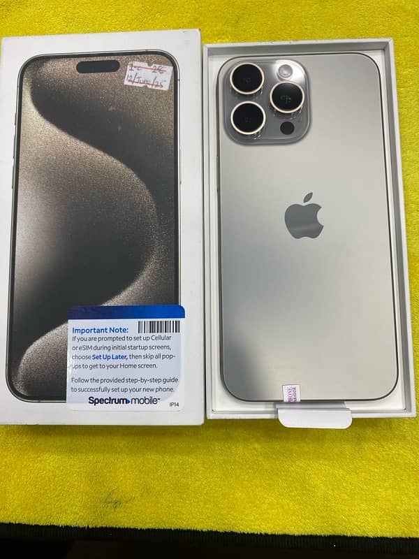 *IPHONE 15 PRO MAX* - NON PTA JV  - ⁠BOX PACK  - ⁠NATURAL 0