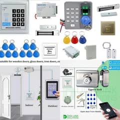 smart fingerprint handle electric door lock access control system