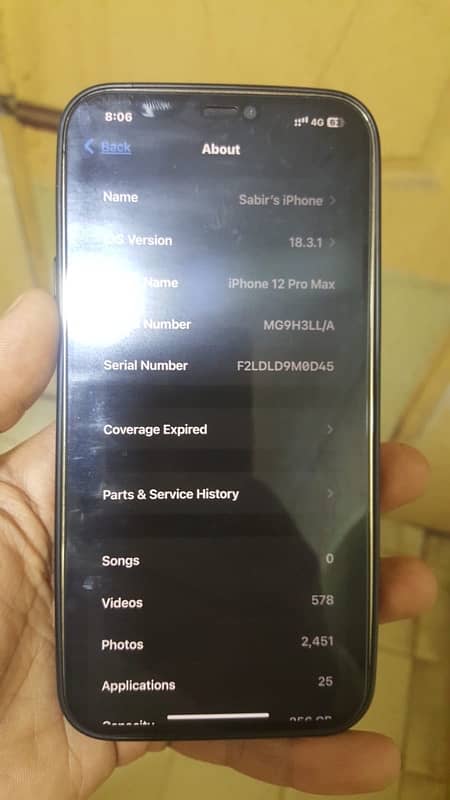 12 promax 256gb physical +esim both pta proved 5