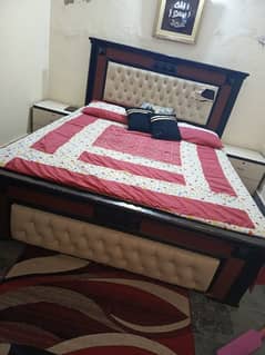 King size Bed & Dressing + Side tables