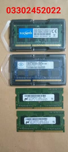 NEW 8GB, 4GB, 2GB LAPTOP RAM DDR3 FOR SALE, CONTACT 03302452022