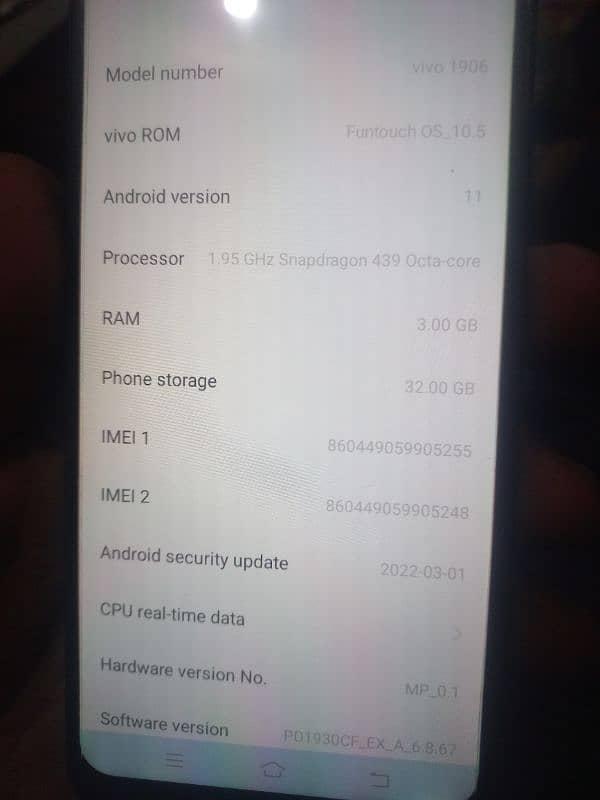 vivo1906 used mobile ha box and charg ni ha mobile all ok ha j 6