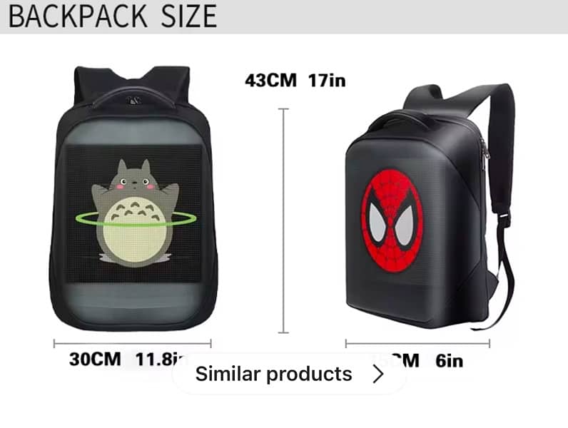 New Fashion Trending Led display School Bags 6