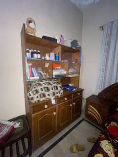 bed room set /book shelf good condition