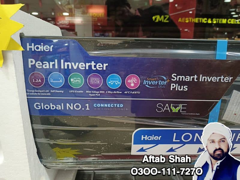 Haier AC Pearl Inverter model 1.5 Ton on installments Multan Qiston pe 3