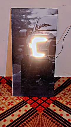 car wall frame with light