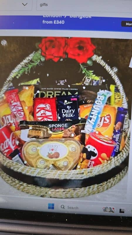 Valentine Day Gift, Basket, Beautiful Gift, Chocolate 03269413521 4