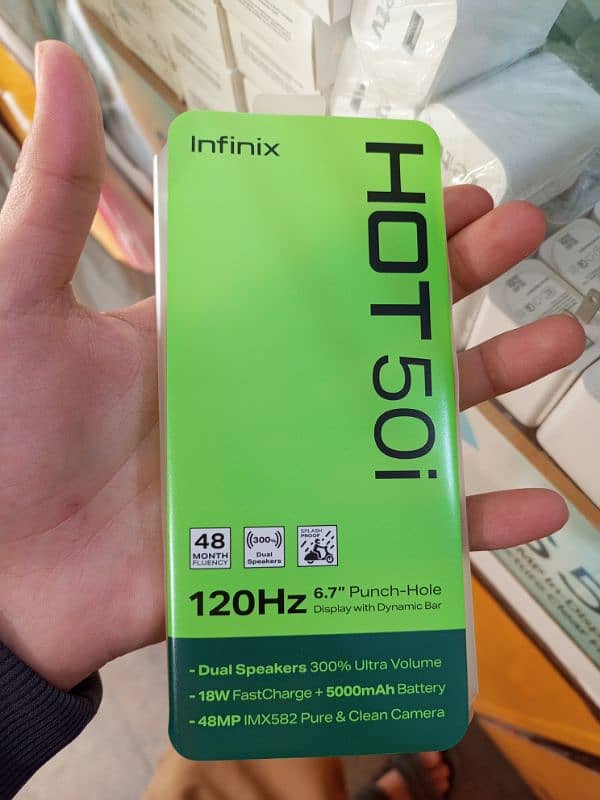 infinix hot 50i warranty box ke 12/128gb green 0