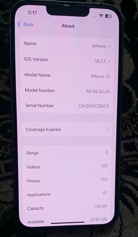 IPhone 13 128gb non pta jv 7