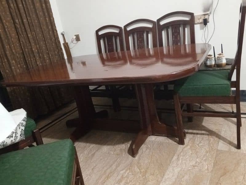 6 chairs Dining Table Talli Wood 1