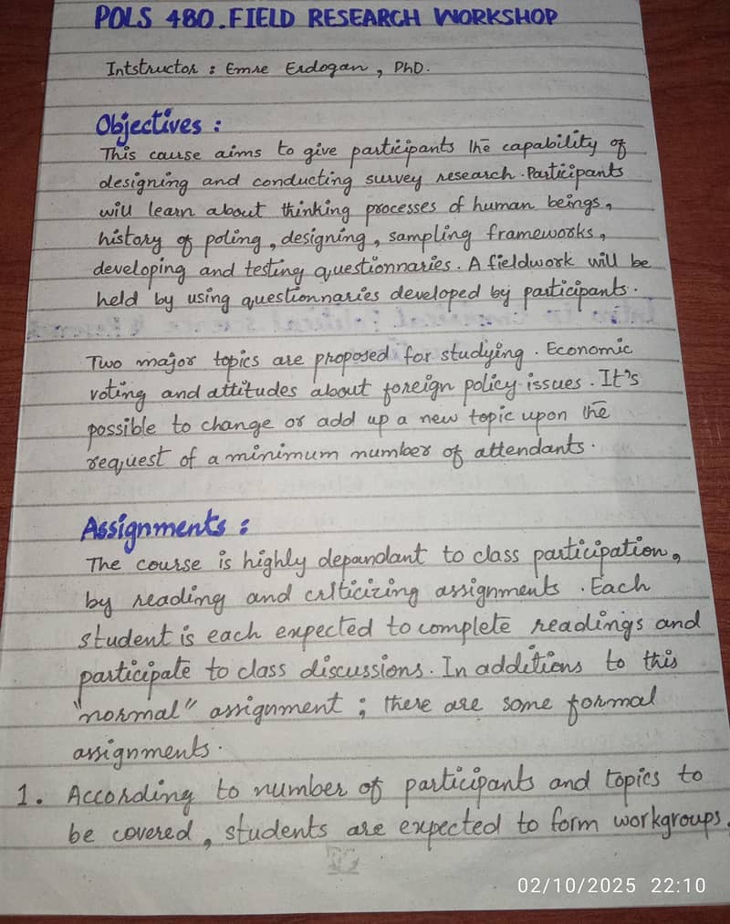 Handwritten assignment 0