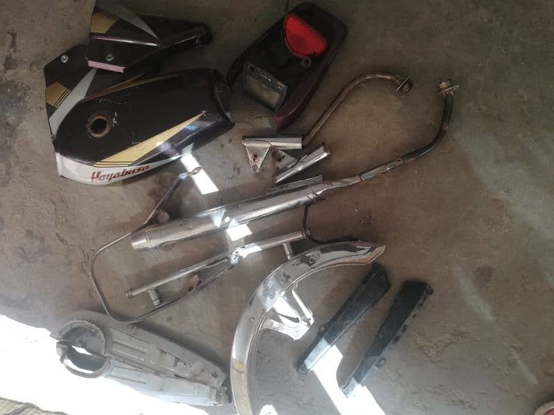 honda cd 70 feul tank seat and other parts double 2