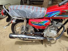 all okay bike red colour bike 2023 model Karachi number