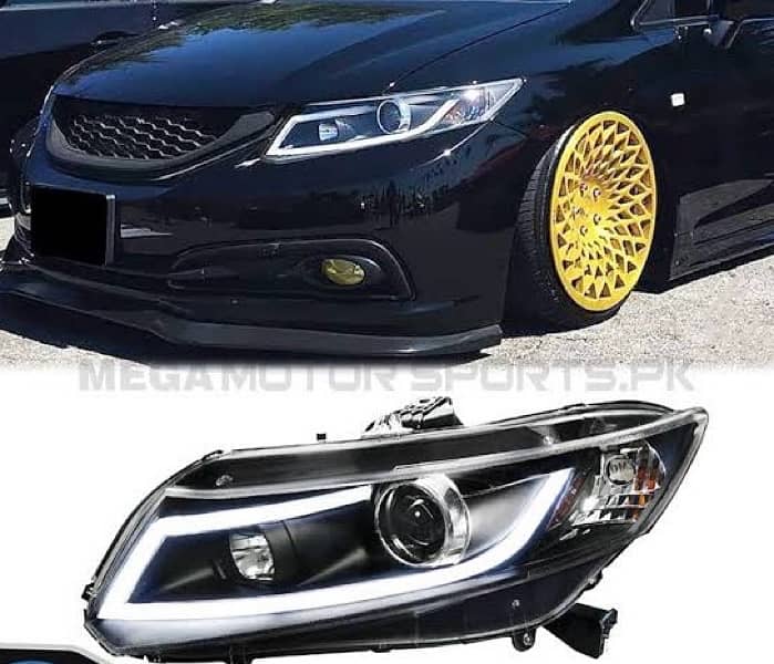 Custom headlight & backlight for any car 4