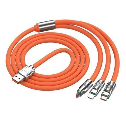 3 in 1 Super Fast Charging Cable 120 Watt 1