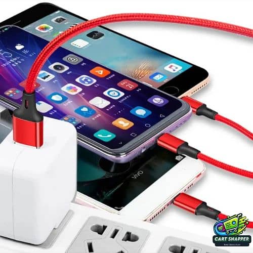 3 in 1 Super Fast Charging Cable 120 Watt 5