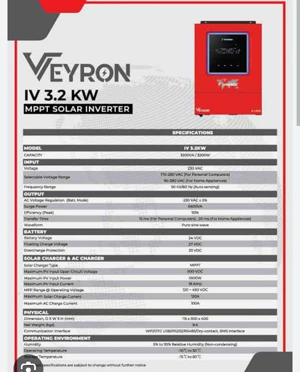 Inverex VEYRON IV 3.2 KW Hybrid INVERTER 1