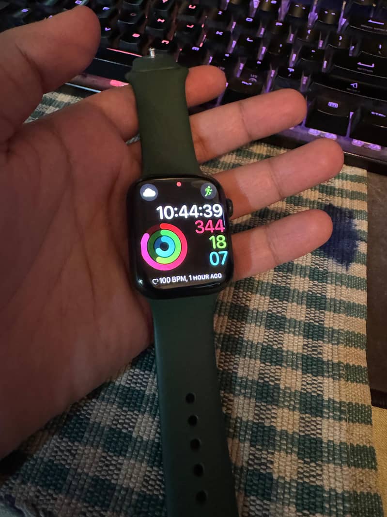 Apple Watch Series 7 45MM With Original Boxes and Green Band 2