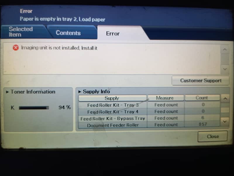 Photocopy machine Samsung with fault 15