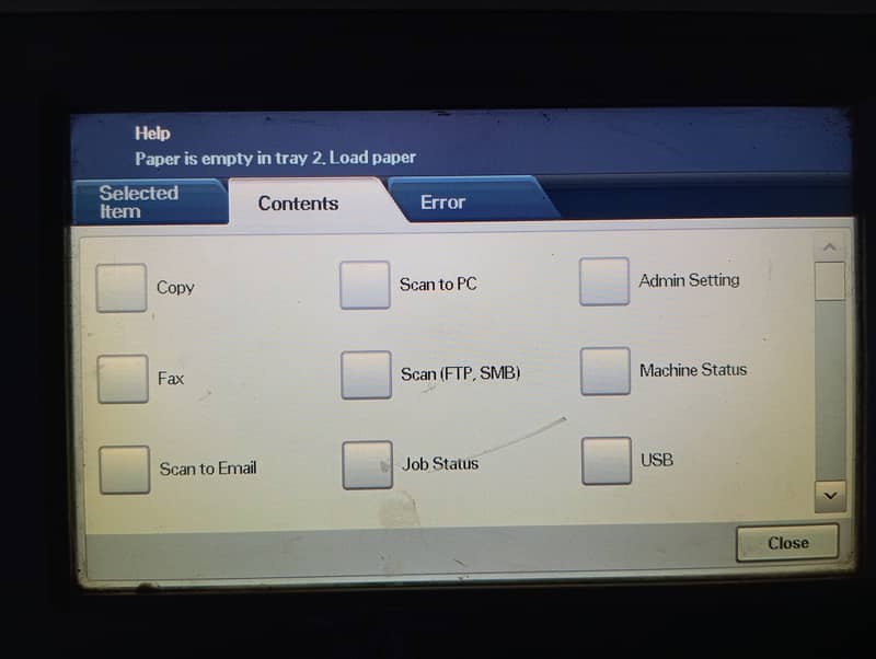 Photocopy machine Samsung with fault 16