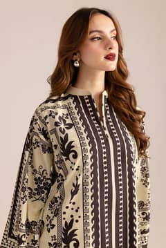 Stylish printed shirt and trouser set 2 peice women’s stitched outfit