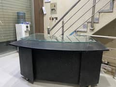 Office Table with Glass Top  in good condition