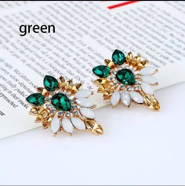 Green Zircon Earrings 1