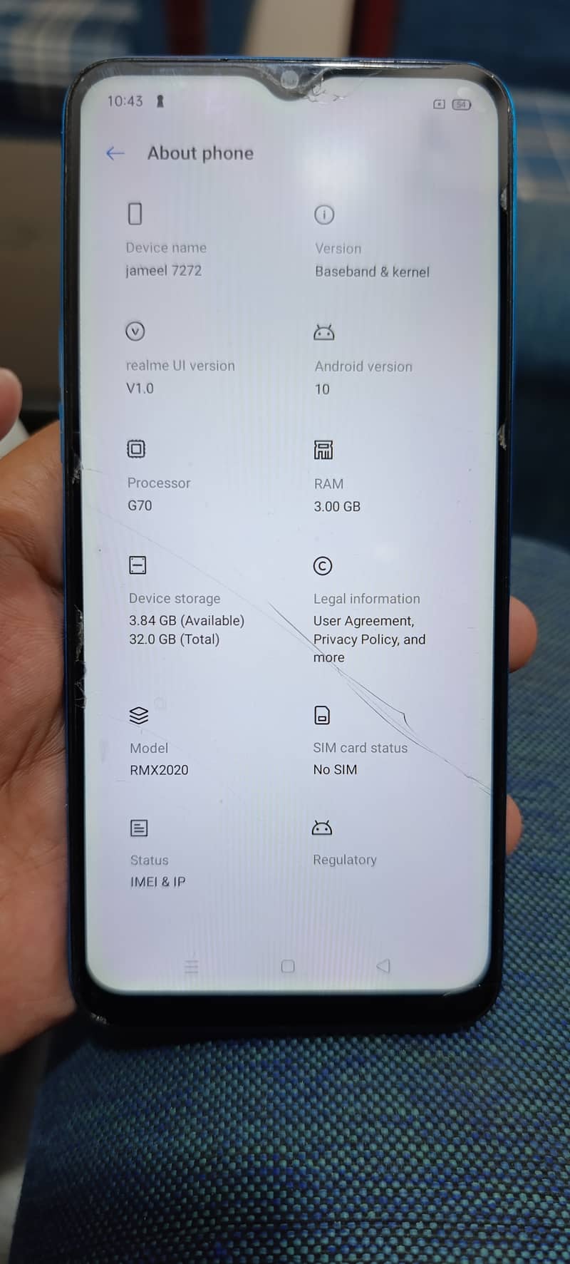 Realme C3 3gb ram 32gb rom 8