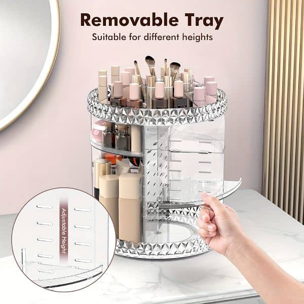 360-Degree Rotating Makeup Organizer free delivery cash on delivery 2