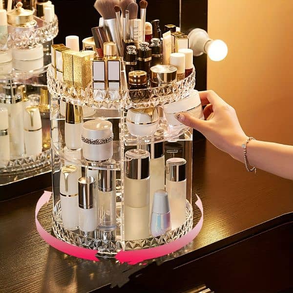 360-Degree Rotating Makeup Organizer free delivery cash on delivery 4