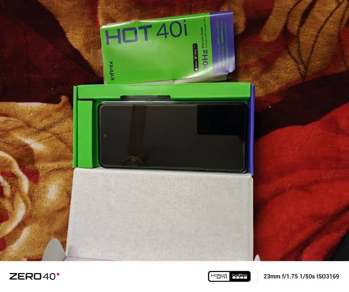 infinix hot 40i 9 months warranty complete box 3