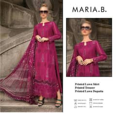 Maria B Pure Lawn Embroidered Summer Arrival 3 Pc Unstitched Suit