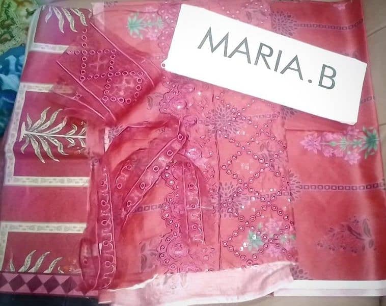 Maria B Pure Lawn Embroidered Summer Arrival 3 Pc Unstitched Suit 1